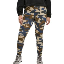 Urban Classics High Waist Camo Tech- leggingsit, summerolive camo
