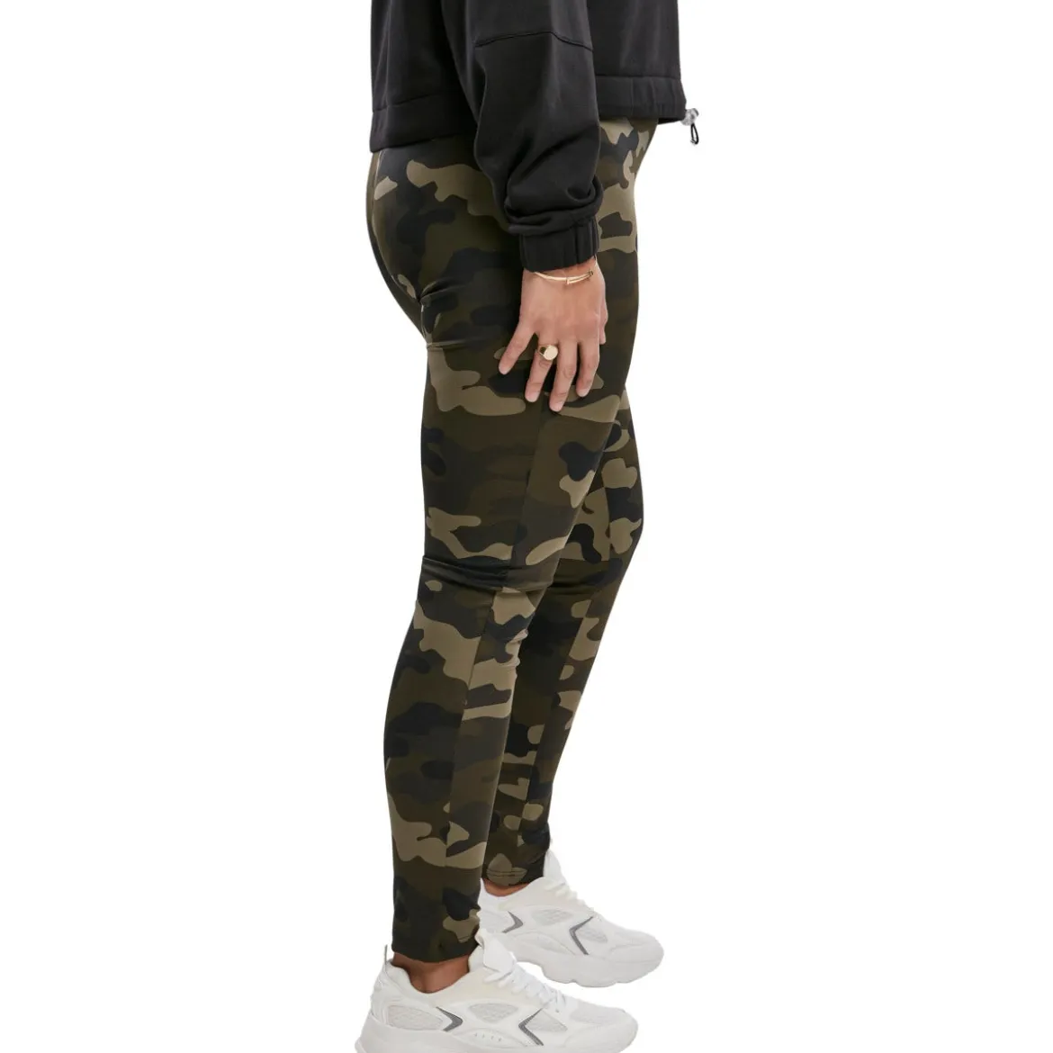 Urban Classics High Waist Camo Tech- legginsit, woodcamo