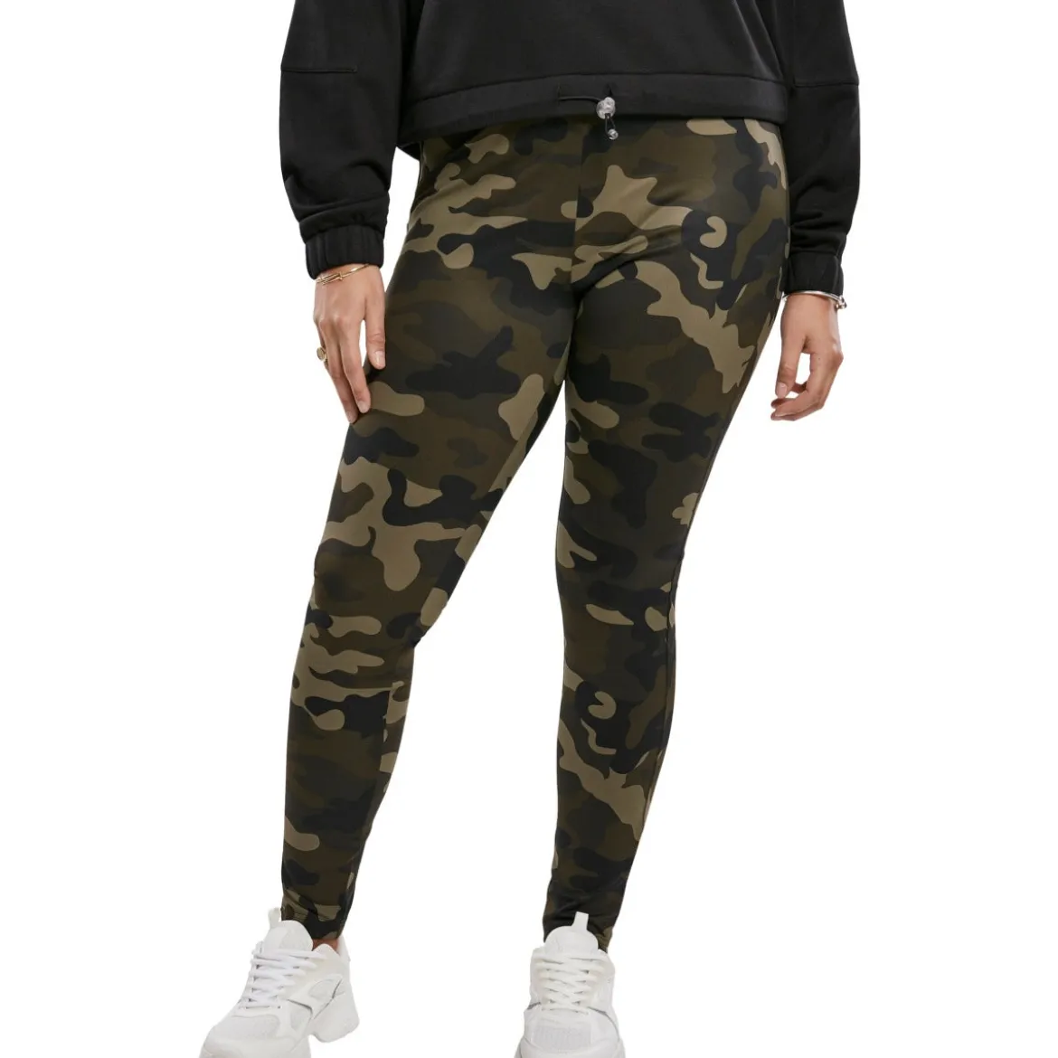 Urban Classics High Waist Camo Tech- legginsit, woodcamo