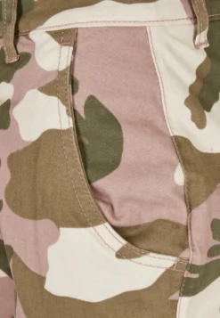Urban Classics High Waist - Naisten reisitaskuhousut, duskrose camo