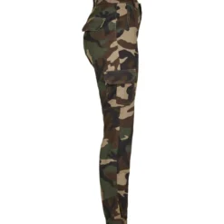 Urban Classics High Waist - Naisten reisitaskuhousut, woodcamo