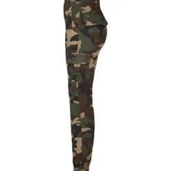 Urban Classics High Waist - Naisten reisitaskuhousut, woodcamo