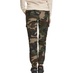 Urban Classics High Waist - Naisten reisitaskuhousut, woodcamo