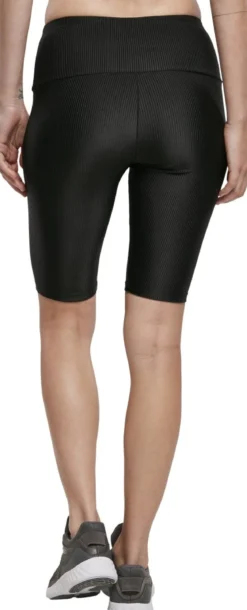 Urban Classics High Waist Shiny Rib - Pyöräilyshortsit