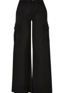Urban Classics High Waist Wide Leg Twill - Reisitaskuhousut