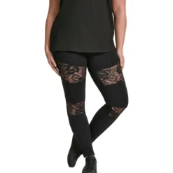 Urban Classics Laces Inset - Legginsit, black