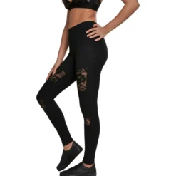 Urban Classics Laces Inset - Legginsit, black