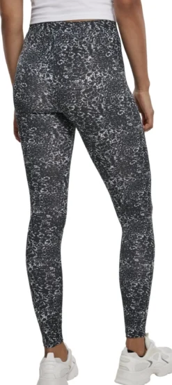 Urban Classics Ladies AOP - Legginsit, black/white