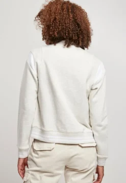 Urban Classics Ladies Inset - Naisten collegetakki, lightgrey white