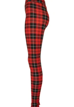 Urban Classics Ladies Soft AOP - Leggings, redcheck