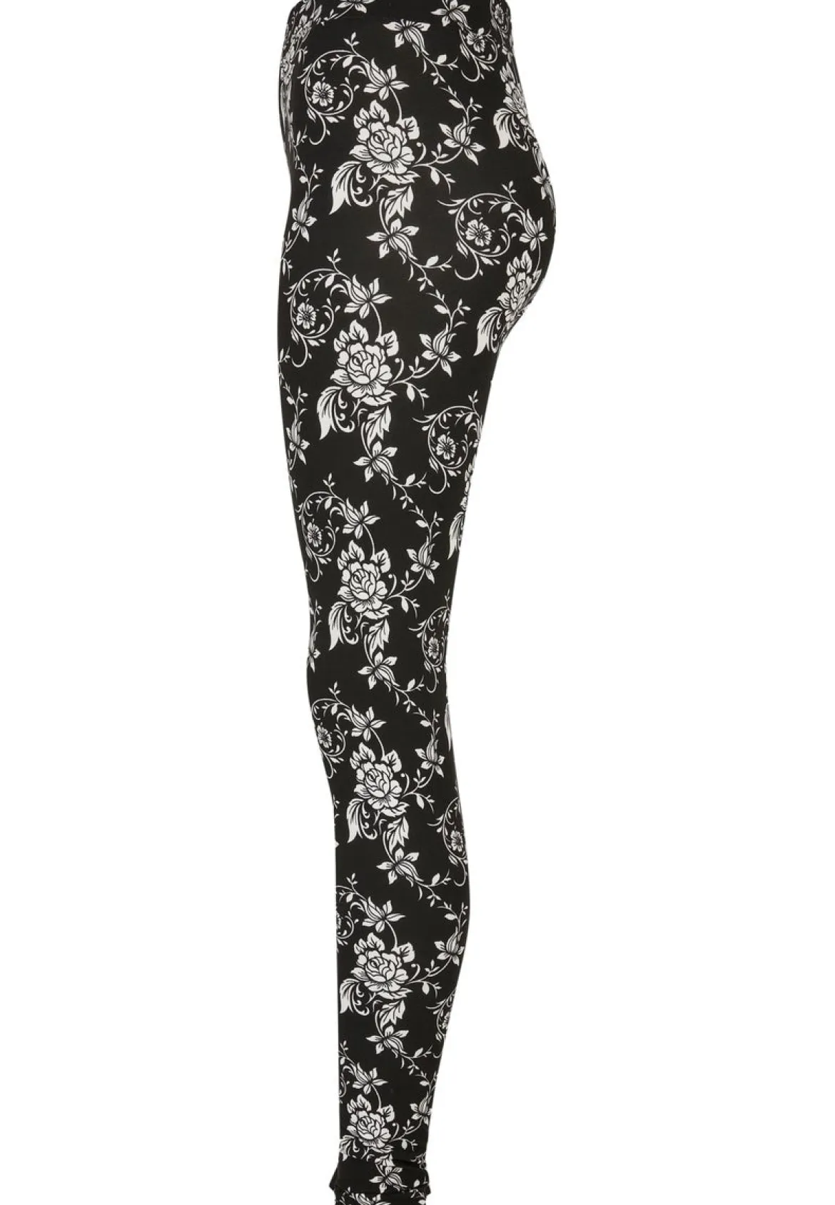 Urban Classics Ladies Soft AOP - Leggings, black rose
