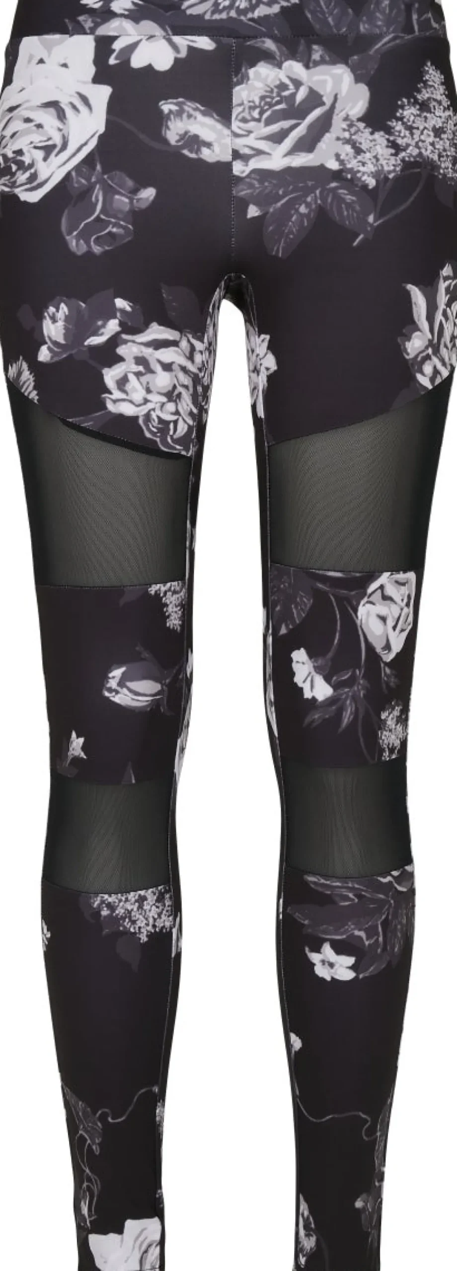 Urban Classics Ladies Tech Mesh AOP - Leggings, darkflower