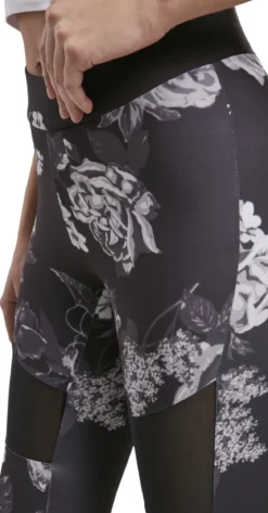 Urban Classics Ladies Tech Mesh AOP - Leggings, darkflower