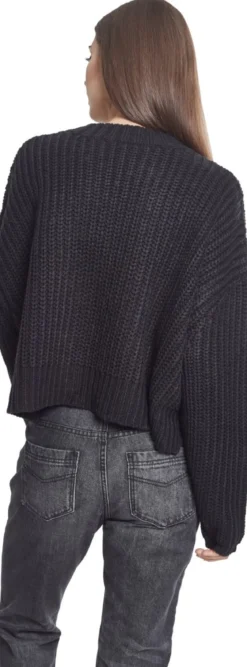 Urban Classics Ladies Wide Oversize - neule, Musta