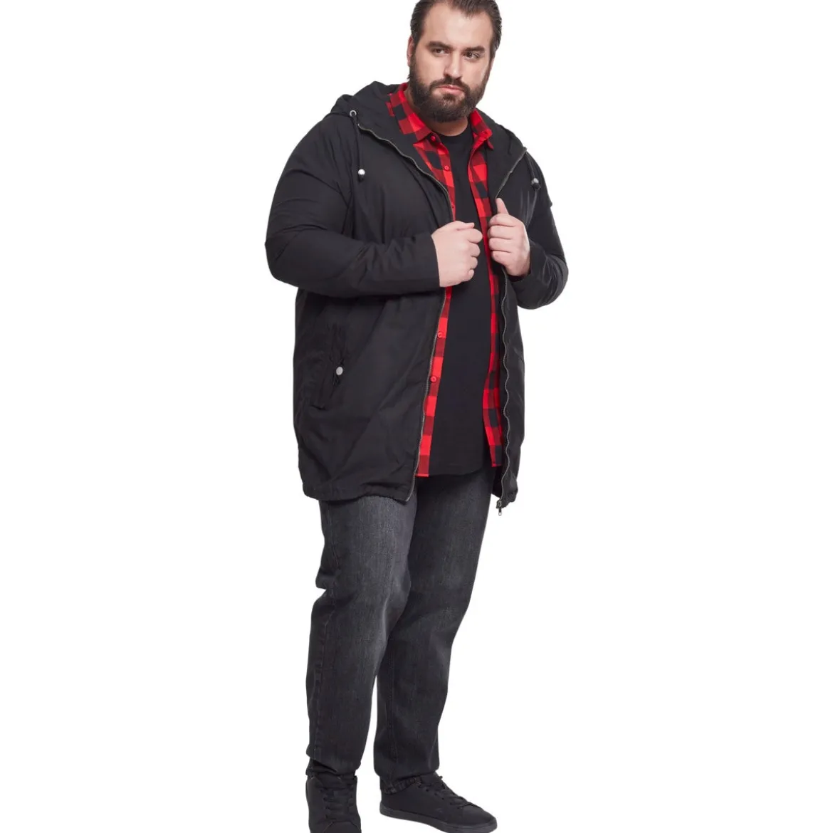 Urban Classics Light Cotton Parka - Välikausitakki, musta