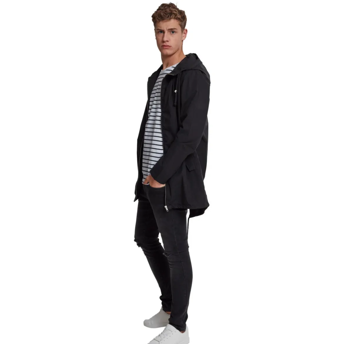 Urban Classics Light Cotton Parka - Välikausitakki, musta