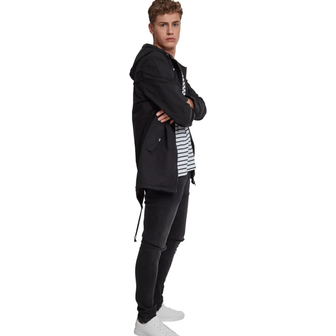 Urban Classics Light Cotton Parka - Välikausitakki, musta