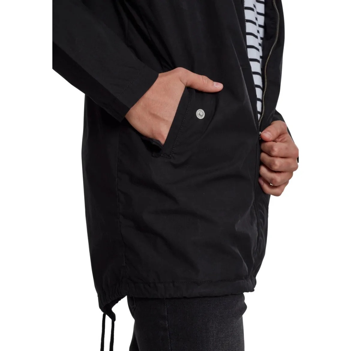 Urban Classics Light Cotton Parka - Välikausitakki, musta