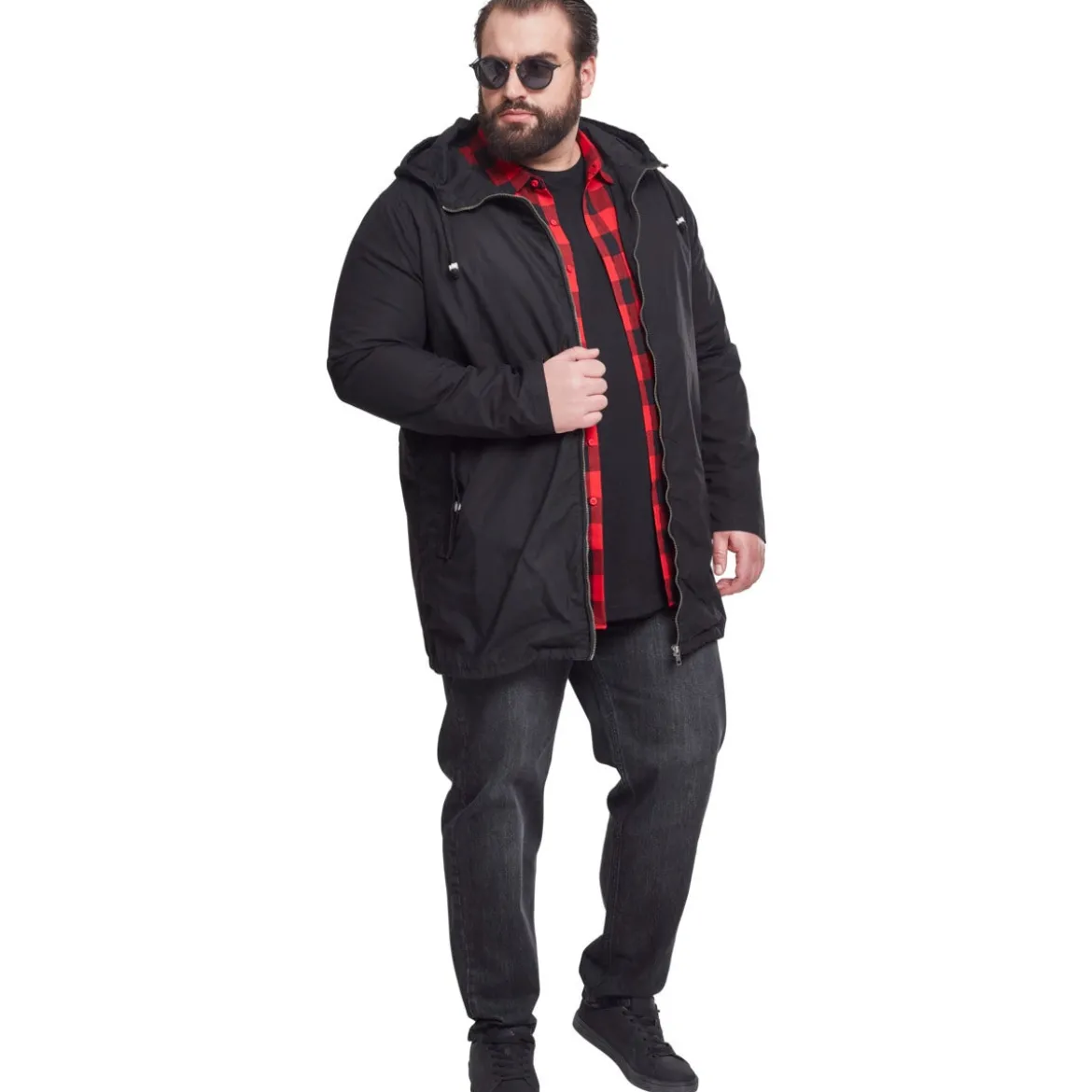Urban Classics Light Cotton Parka - Välikausitakki, musta
