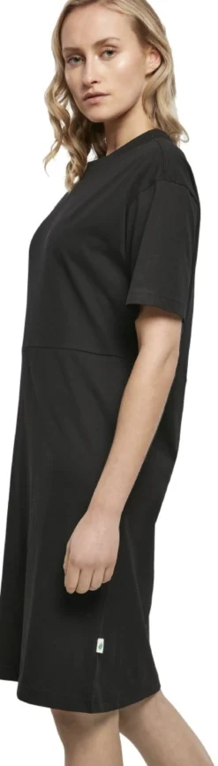Urban Classics Organic Oversized Slit - Naisten T-paitamekko, musta