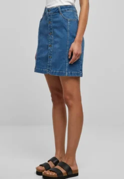 Urban Classics Organic Stretch Button Denim - Farkkuhame, blue