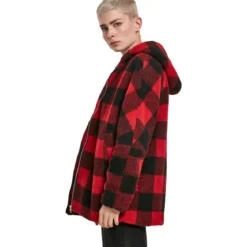Urban Classics Oversize Check Sherpa - Välikausitakki