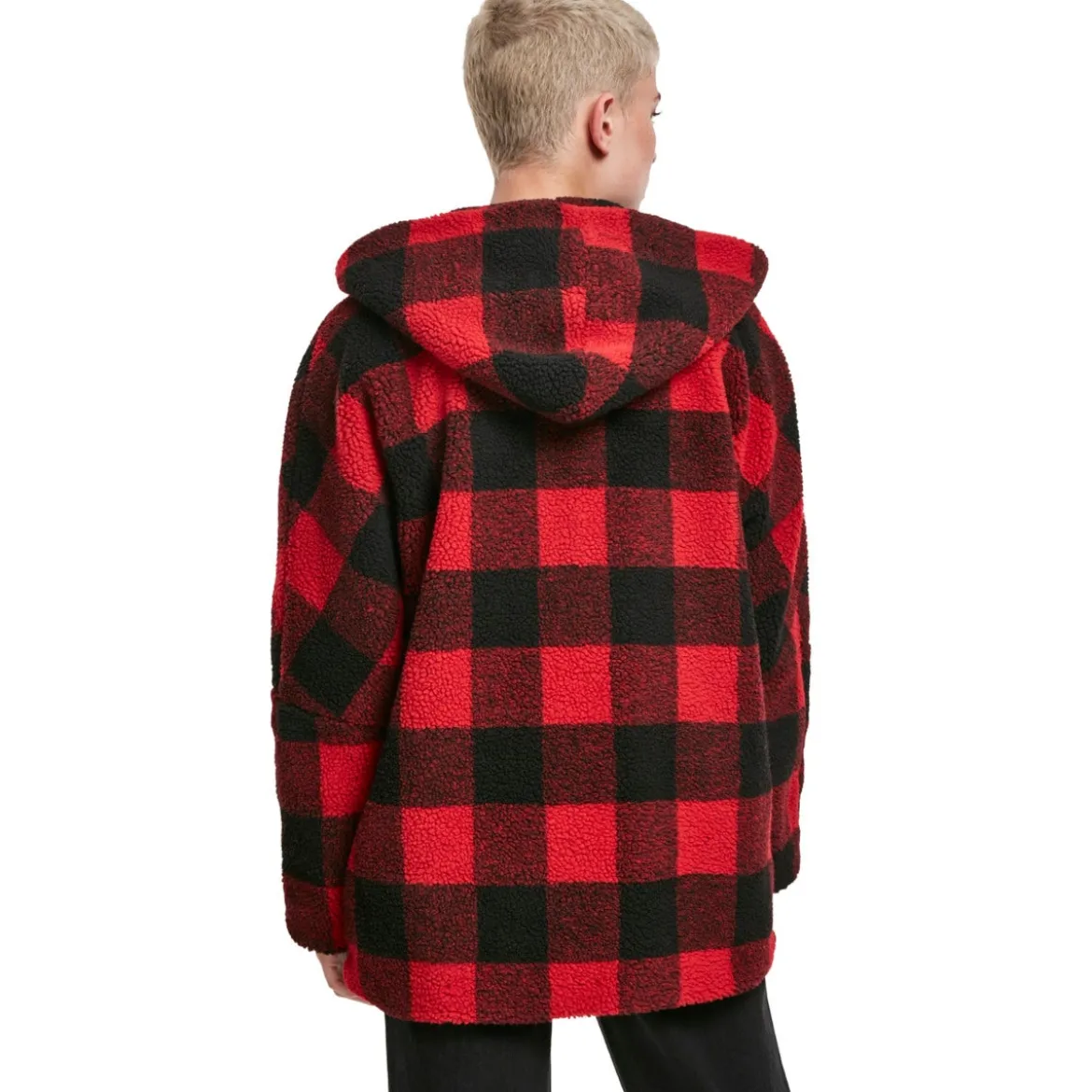 Urban Classics Oversize Check Sherpa - Välikausitakki