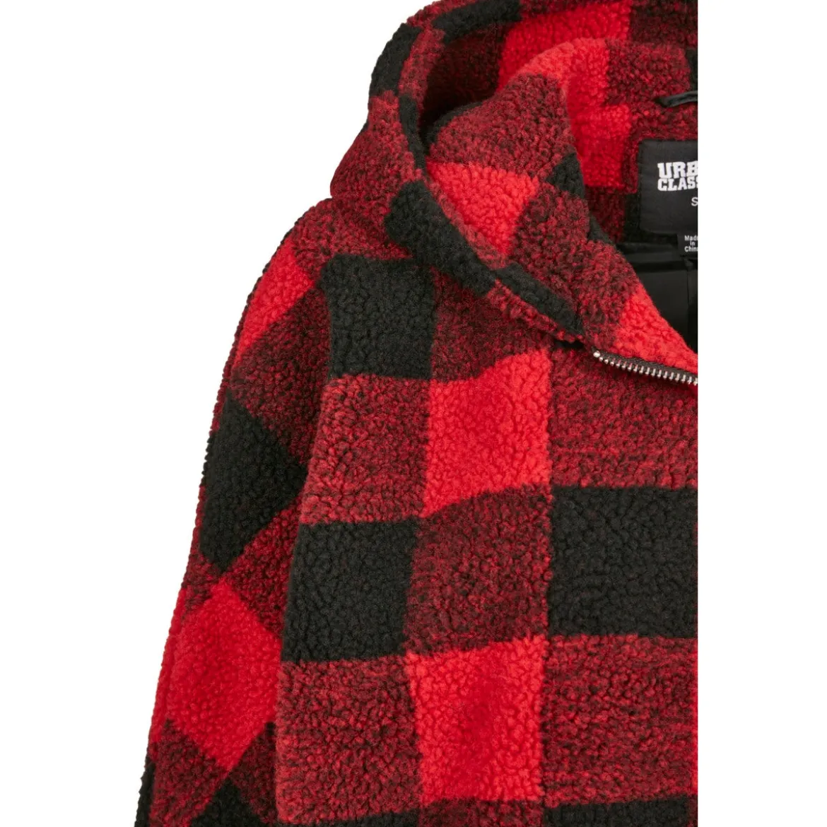Urban Classics Oversize Check Sherpa - Välikausitakki