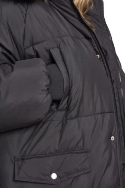 Urban Classics Oversize Faux Fur Puffer - Naisten talvitakki