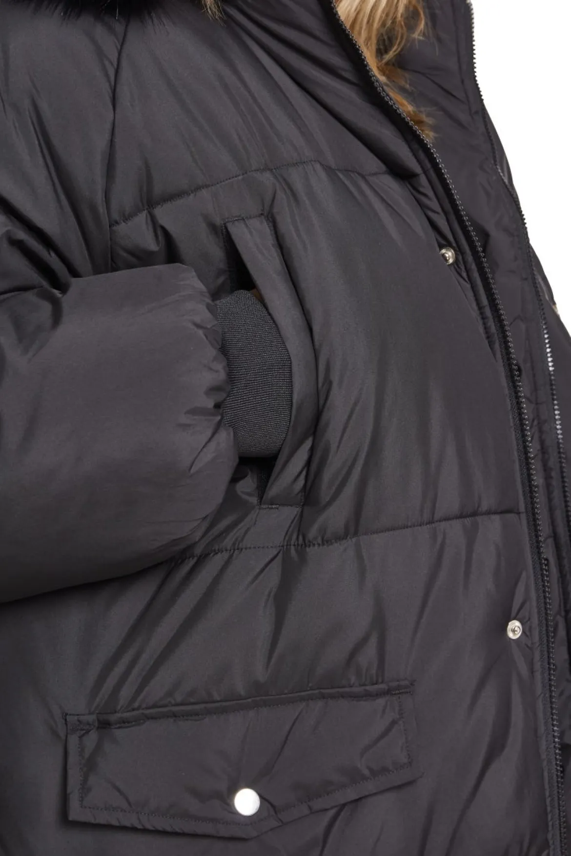 Urban Classics Oversize Faux Fur Puffer - Naisten talvitakki