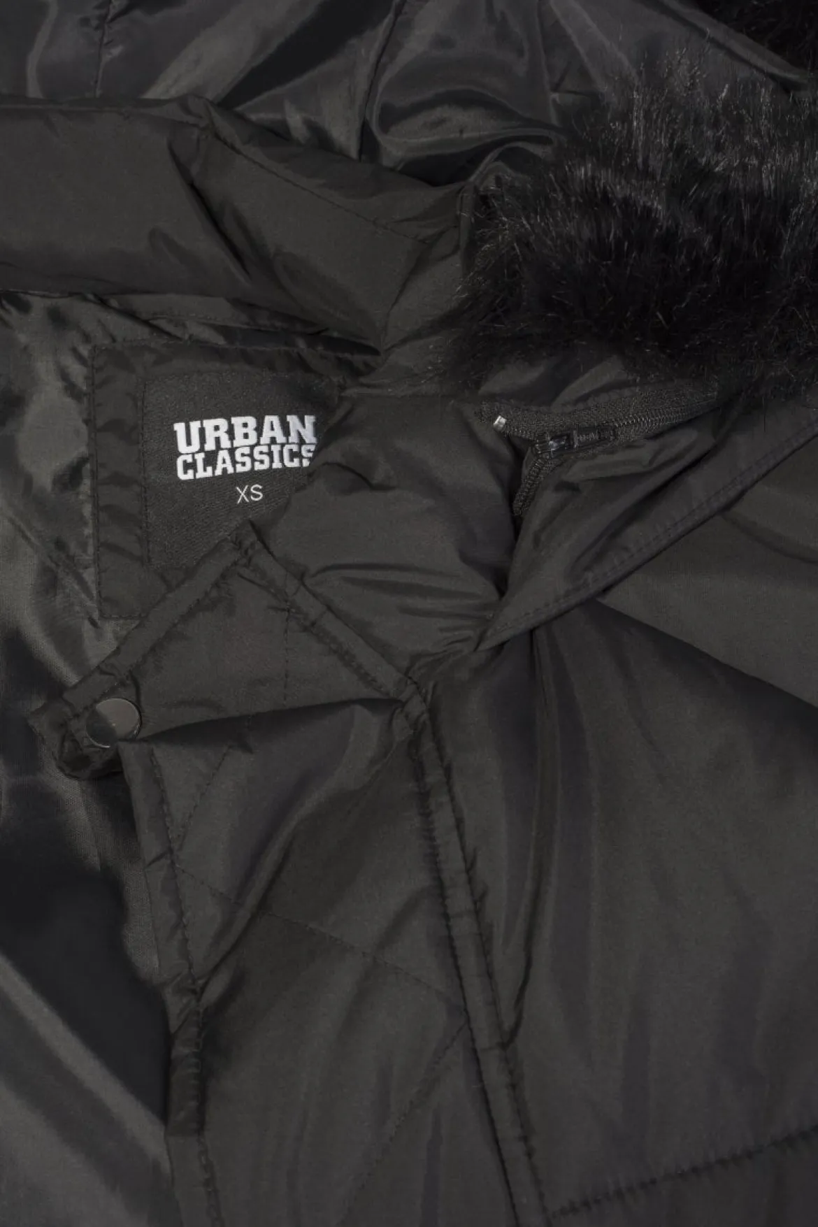 Urban Classics Oversize Faux Fur Puffer - Naisten talvitakki