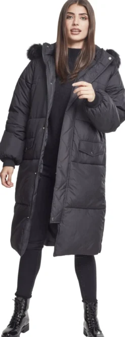 Urban Classics Oversize Faux Fur Puffer - Naisten talvitakki