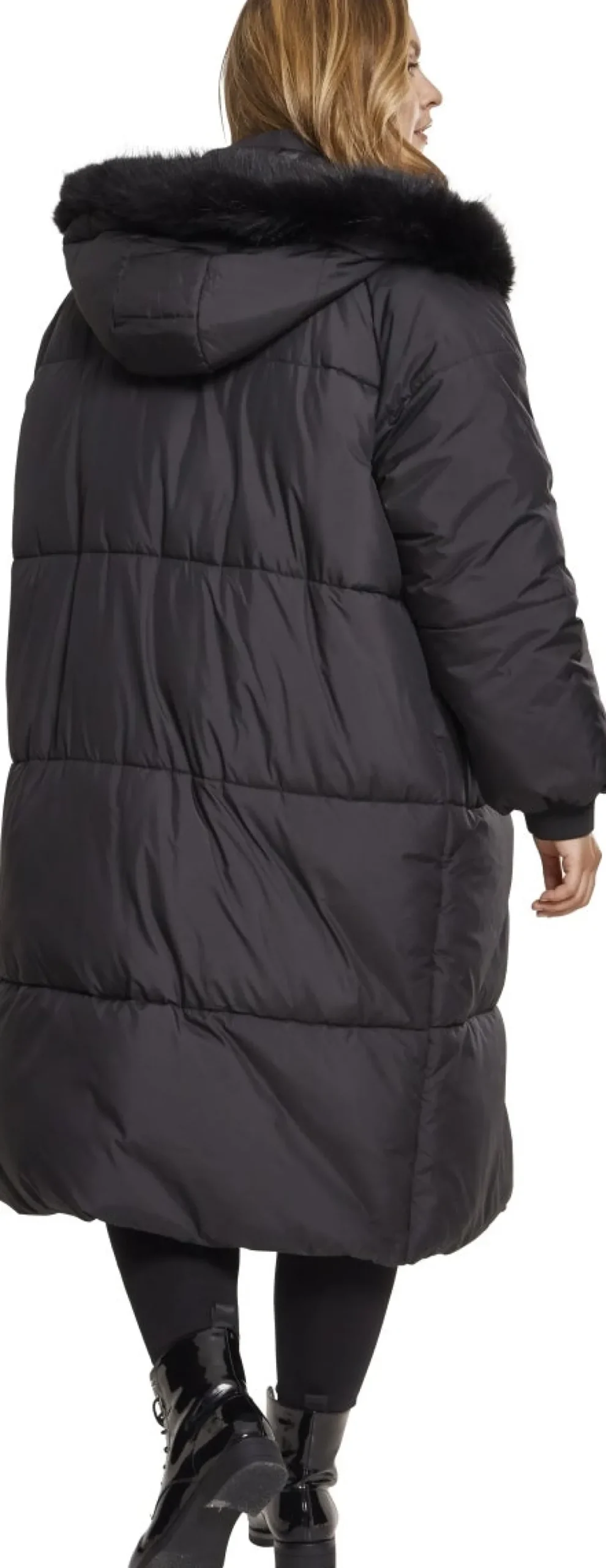 Urban Classics Oversize Faux Fur Puffer - Naisten talvitakki