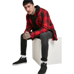 Urban Classics Sherpa Lined Shirt Jacket - Paitatakki