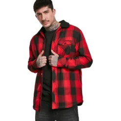 Urban Classics Sherpa Lined Shirt Jacket - Paitatakki