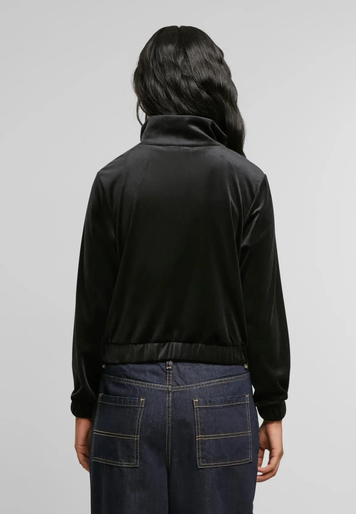 Urban Classics Short Velvet Track Jacket - Takki