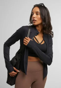 Urban Classics Sports Jacket Slim - Naisten treenitakki, musta