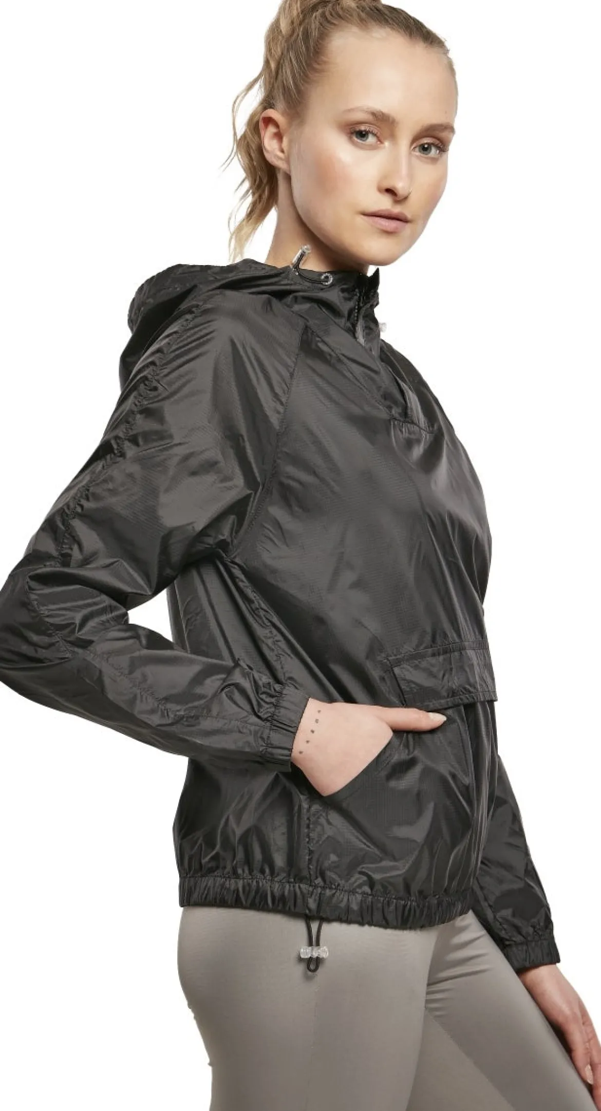 Urban Classics Transparent Light PullOver - Tuulitakki, Black