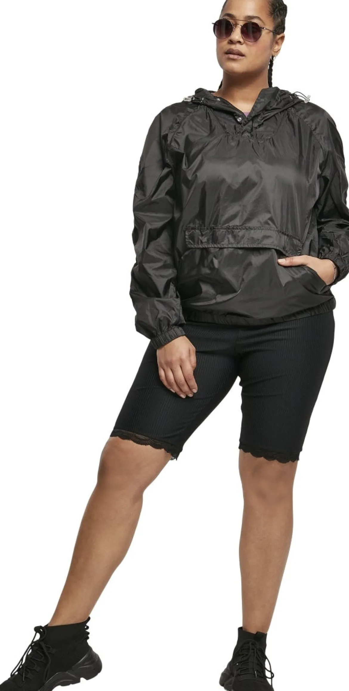 Urban Classics Transparent Light PullOver - Tuulitakki, Black