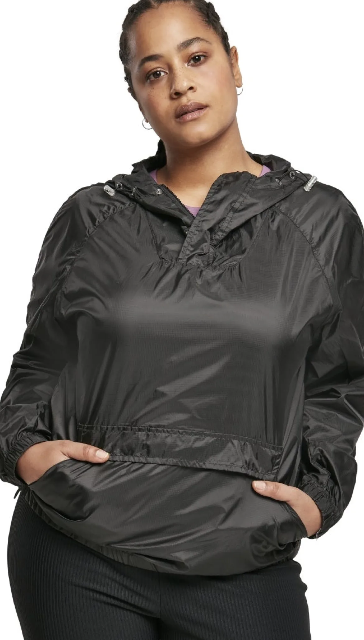 Urban Classics Transparent Light PullOver - Tuulitakki, Black