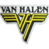 Van Halen: Text & Yellow Logo- Kangasmerkki