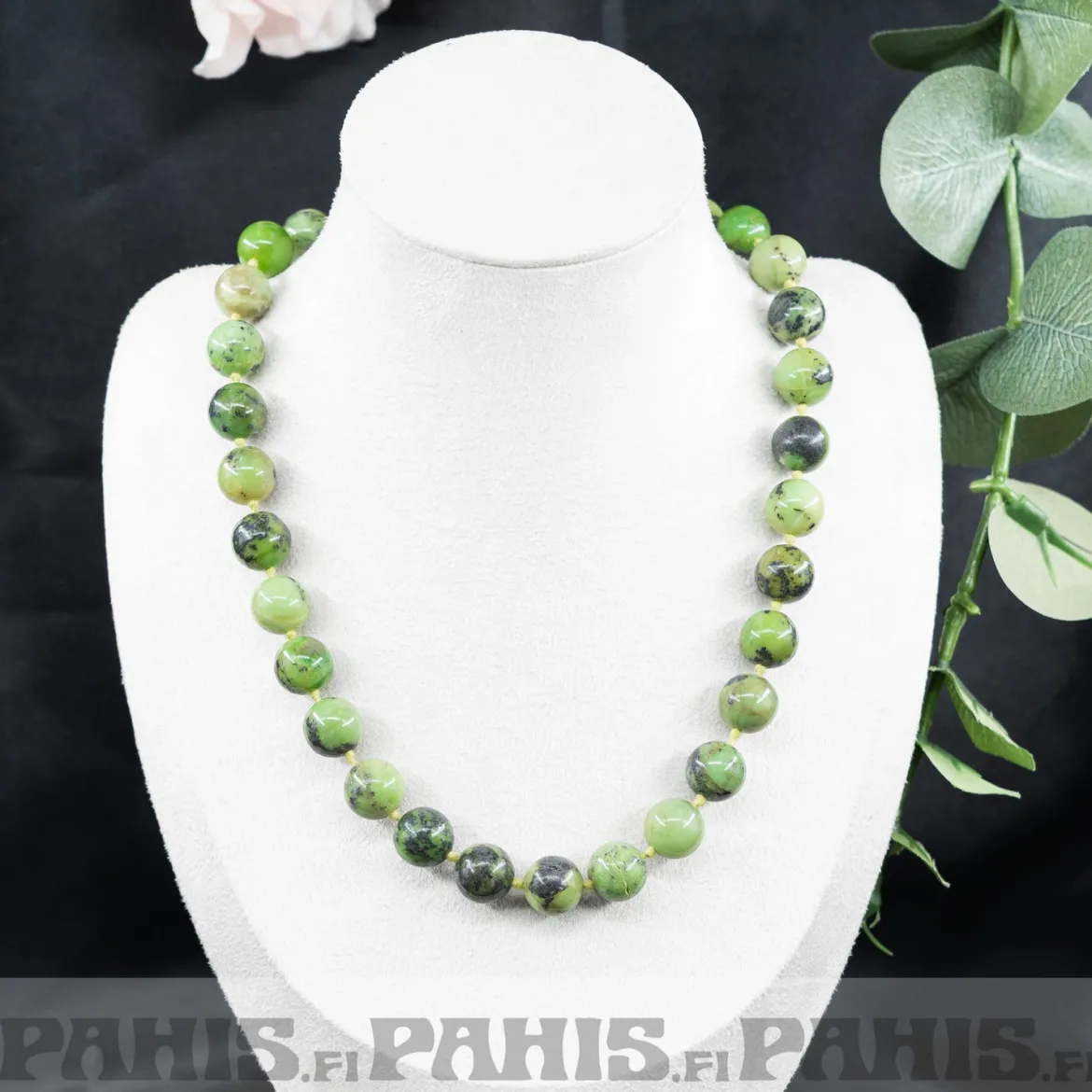 Vihreä afrikanturkoosihelminauha, 12 mm, 31 kpl