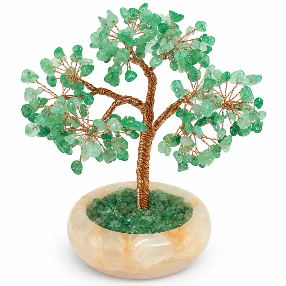 Vihreä aventuriini - Kristallipuu, 15cm