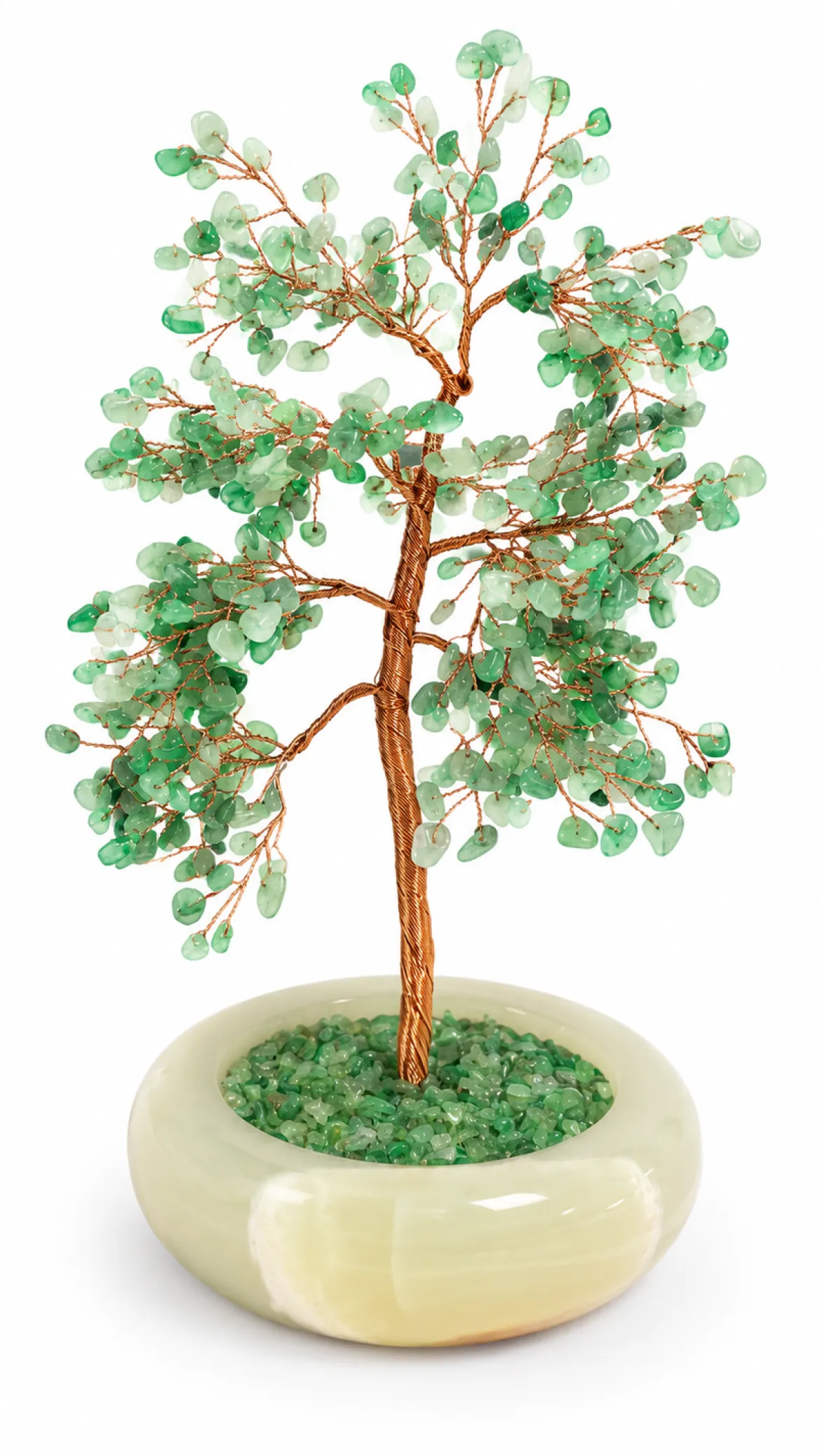 Vihreä aventuriini - Kristallipuu, 25cm