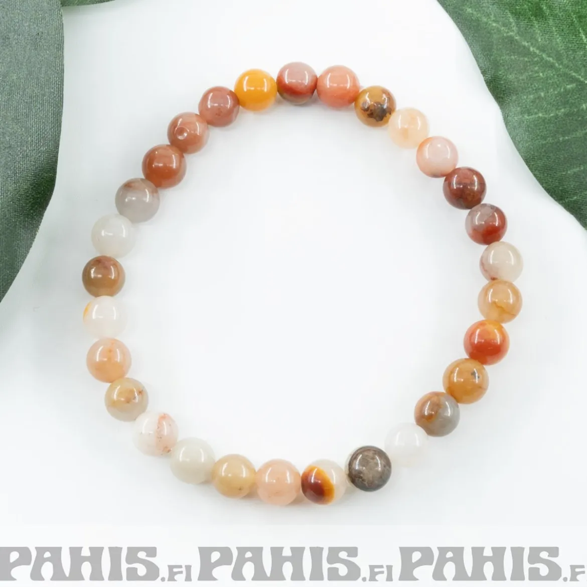 Värikäs Jade –Helmirannekoru