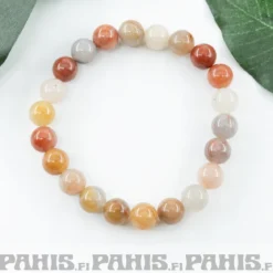 Värikäs Jade –Helmirannekoru