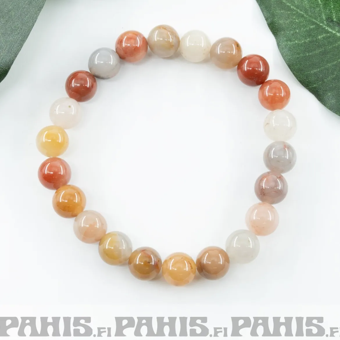 Värikäs Jade –Helmirannekoru